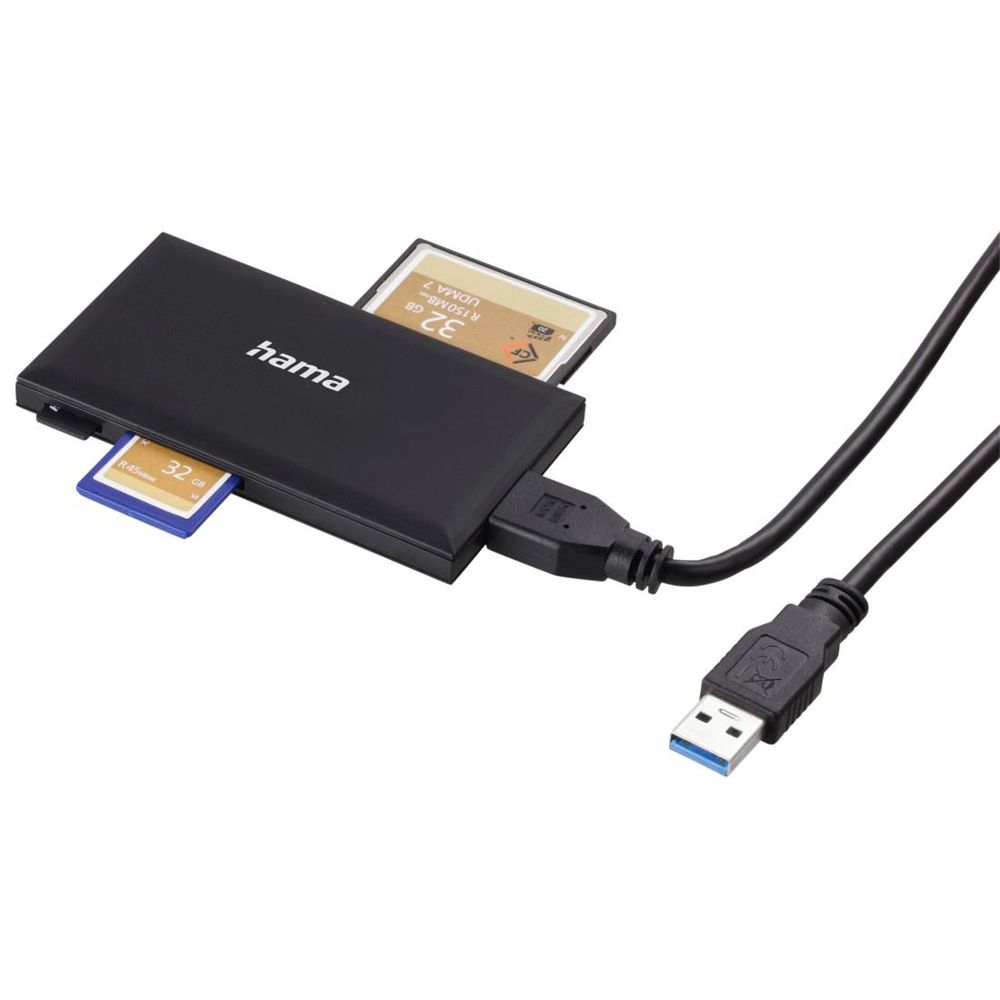 Hama Multi Card Reader minneskortläsare USB 3.0 svart