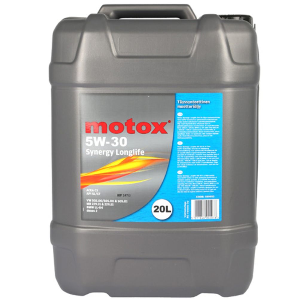 Motox Synergy Longlife 5W-30 C3 20 l moottoriöljy
