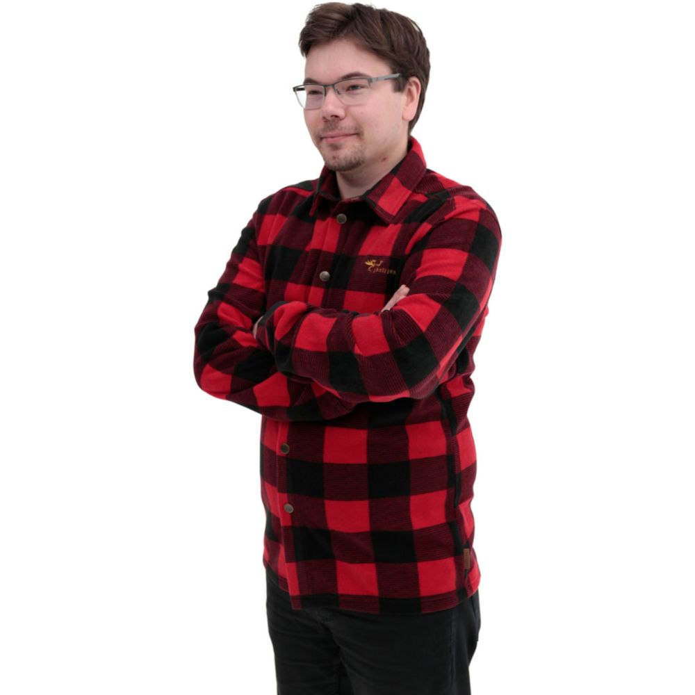 JahtiJakt Lumber fliispluus, punane/must