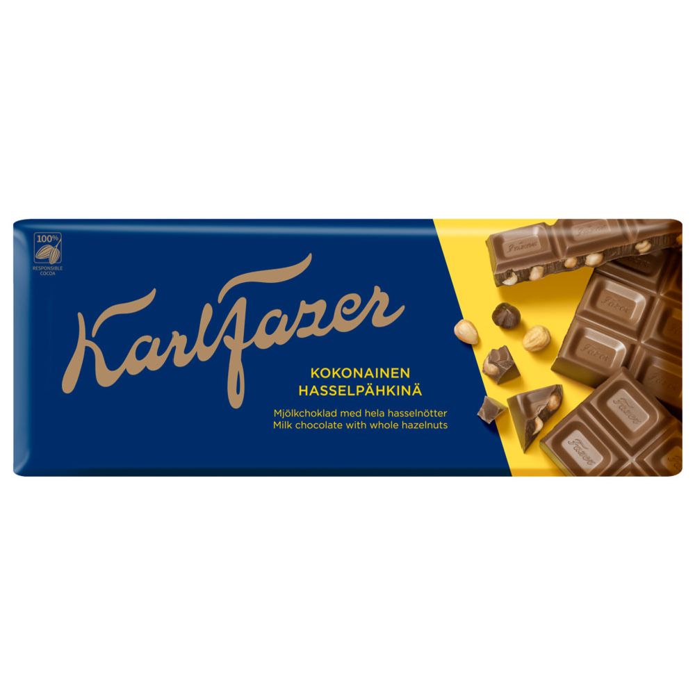 Fazer Hasselpähkinä suklaalevy 200 g