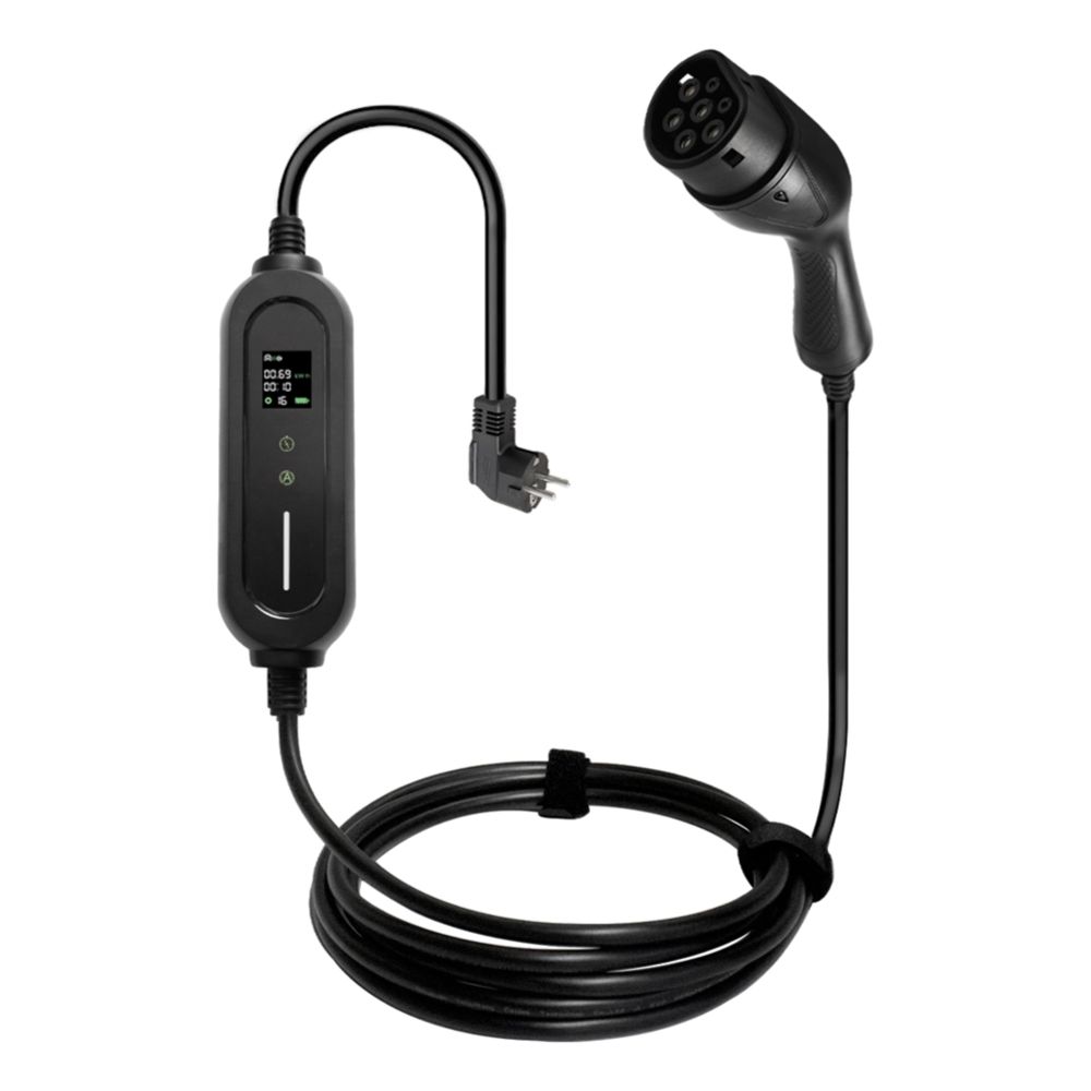 Deltaco e-Charge 6-16 A kaasaskantav elektriauto laadija, 4,5 m laadimiskaabel