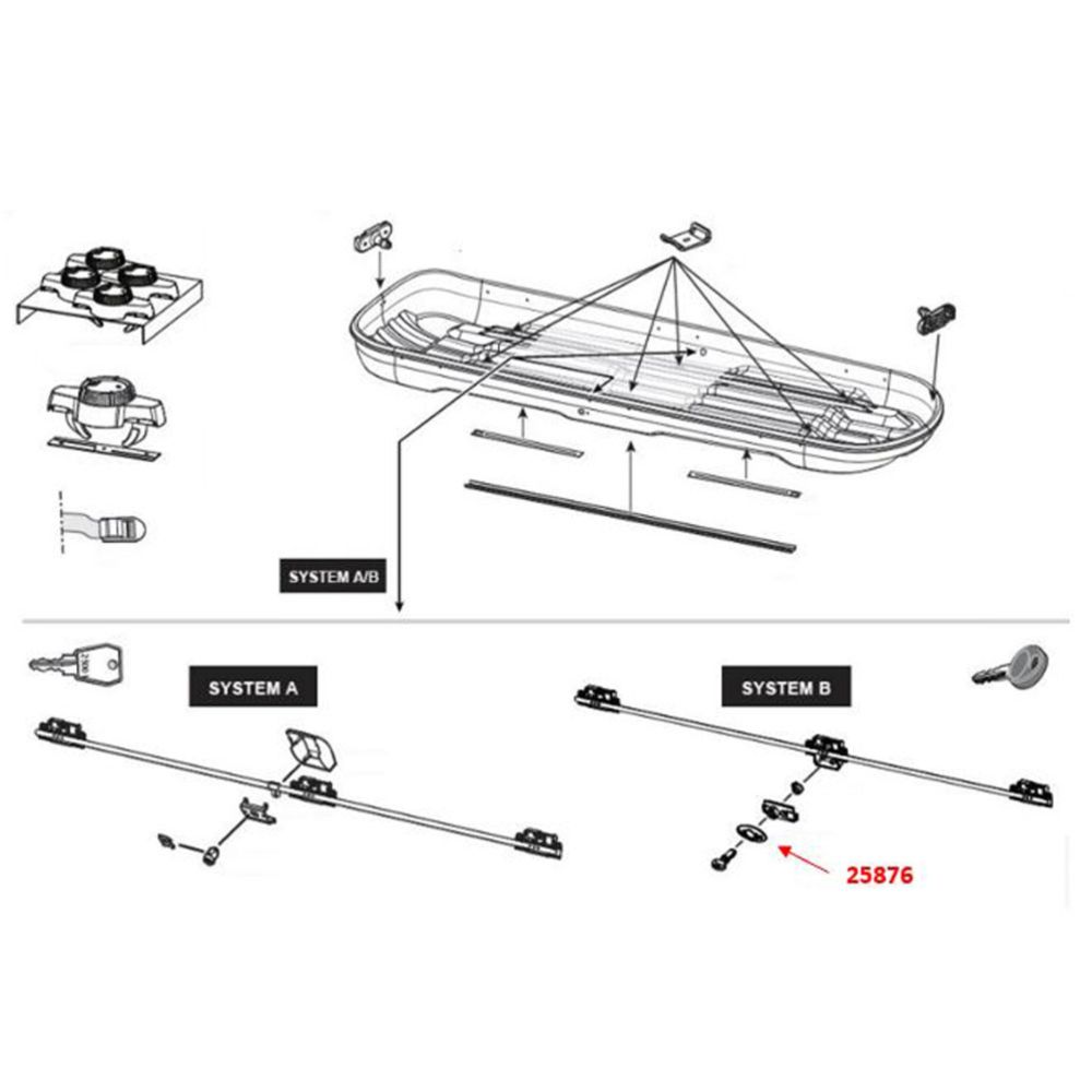 Hapro 25876 Basic System B lukupesa raam (boksi välisküljele)