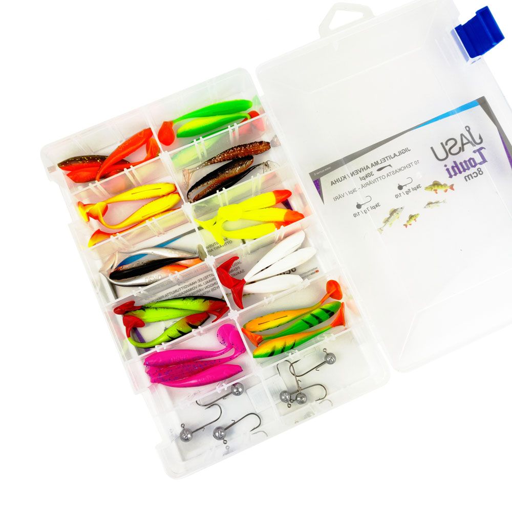 Jasu Louhi kalajigilajitelma 6cm 16kpl + jigipäät