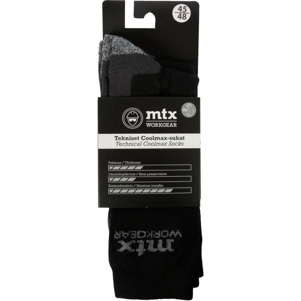 MTX Workgear tekniset coolmax sukat 2 pr 41-44