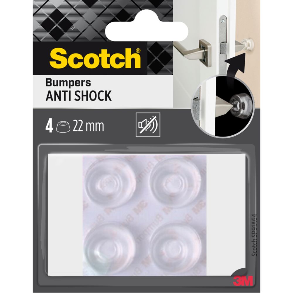 Scotch Anti-Shock gummidämpare för väggar 4 st