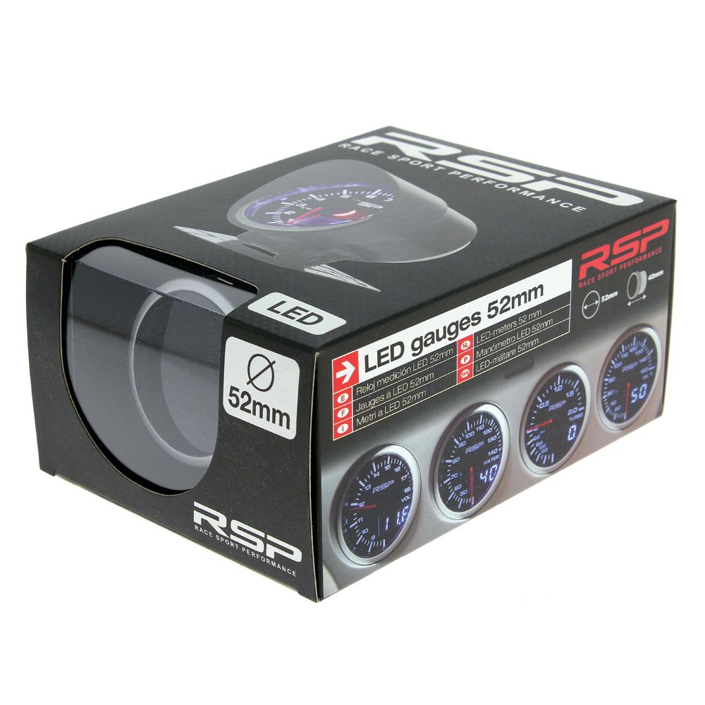 Race Sport Performance digital LED-spänningsmätare ø 52 mm