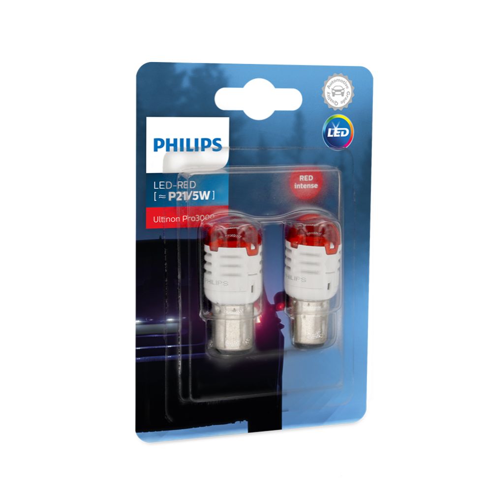 Philips Ultinon Pro3000 P21/5 LED-polttimopari punainen