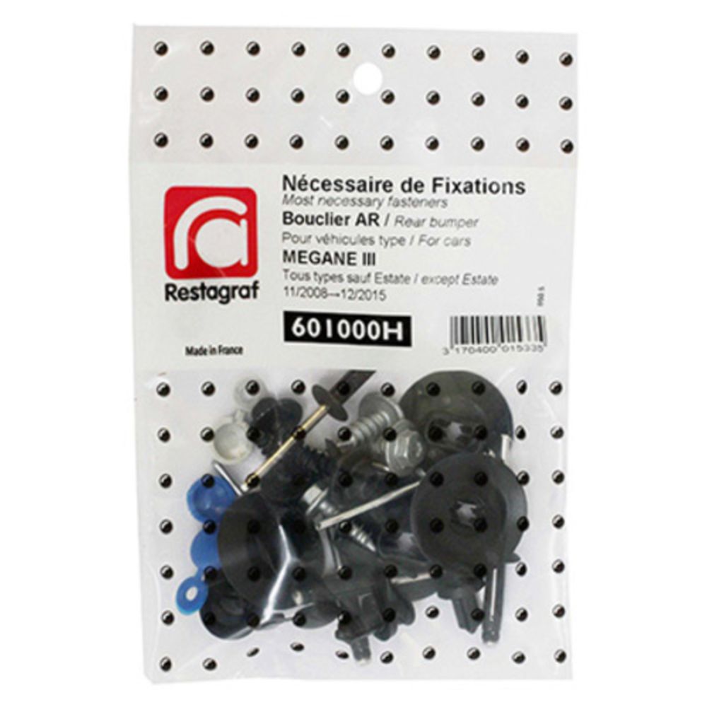 Kiinnikesarja Renault takapuskuri 601000H 20 osaa