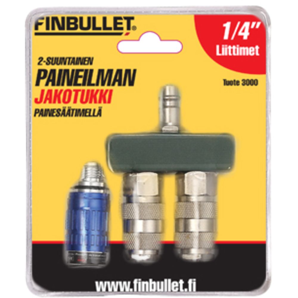 Tryckfördelare med reglage 2-vägs 1/4''