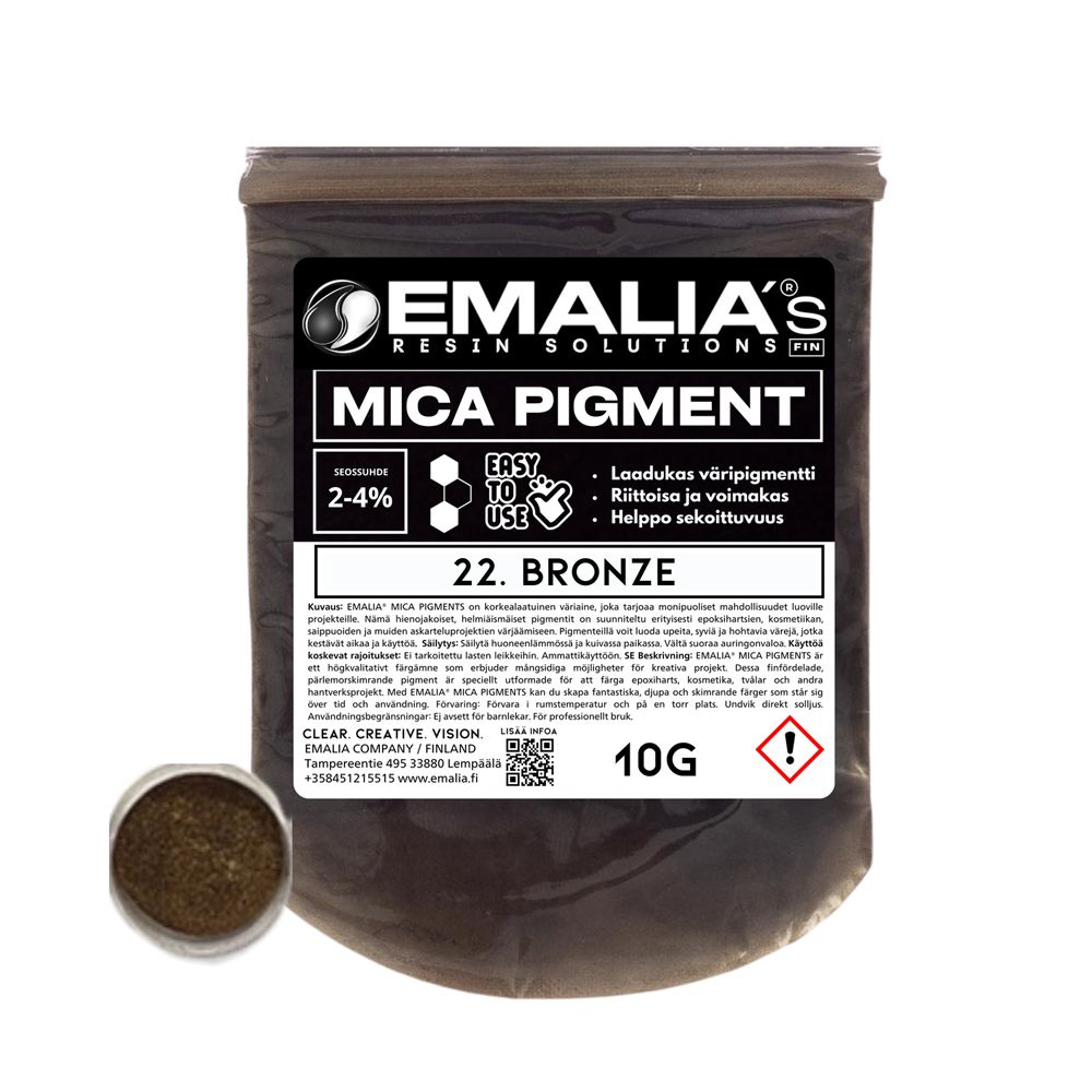 Emalia Mica Väripigmentti 10g ruskea helmiäispigmentti