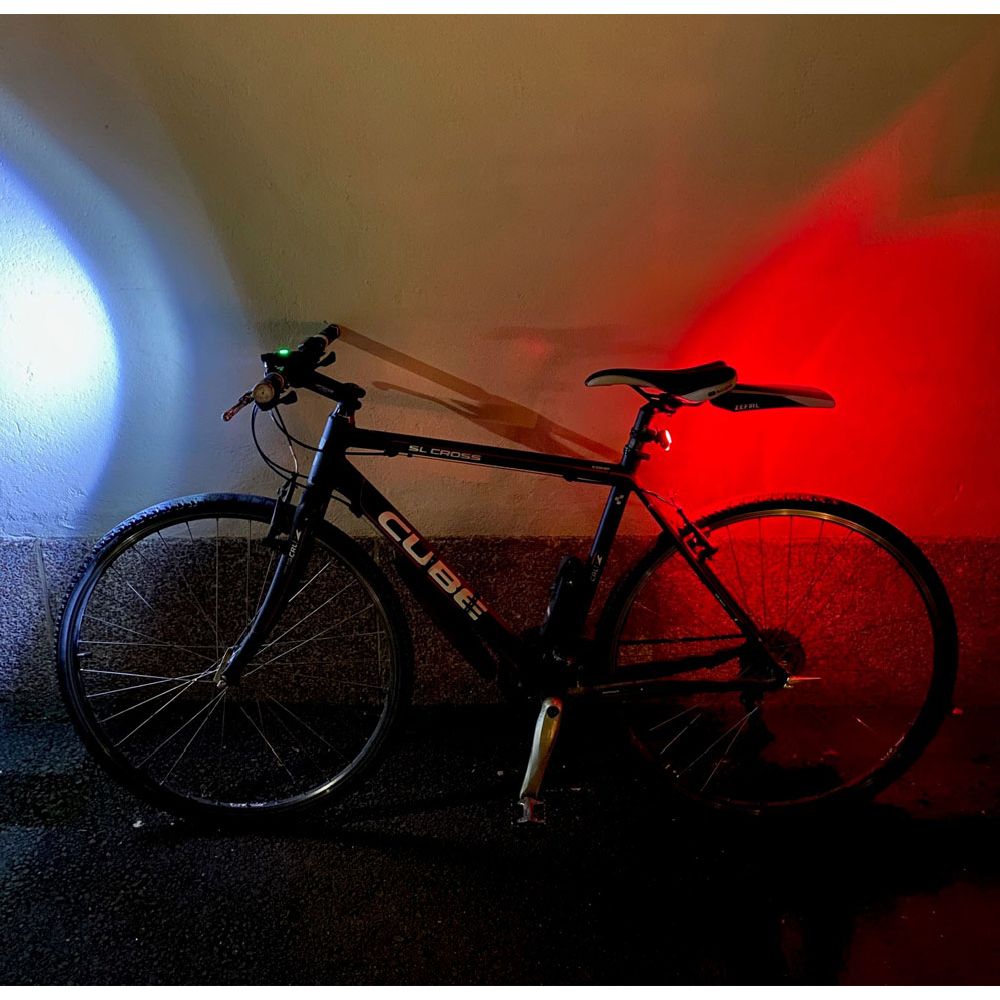 Fastr 300+10 USB-laddningsbar cykellampa fram och bak