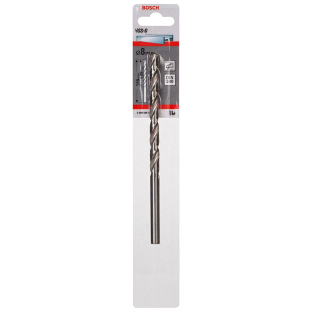 Bosch HSS G DIN 340 metalliporanterä 8,0 mm