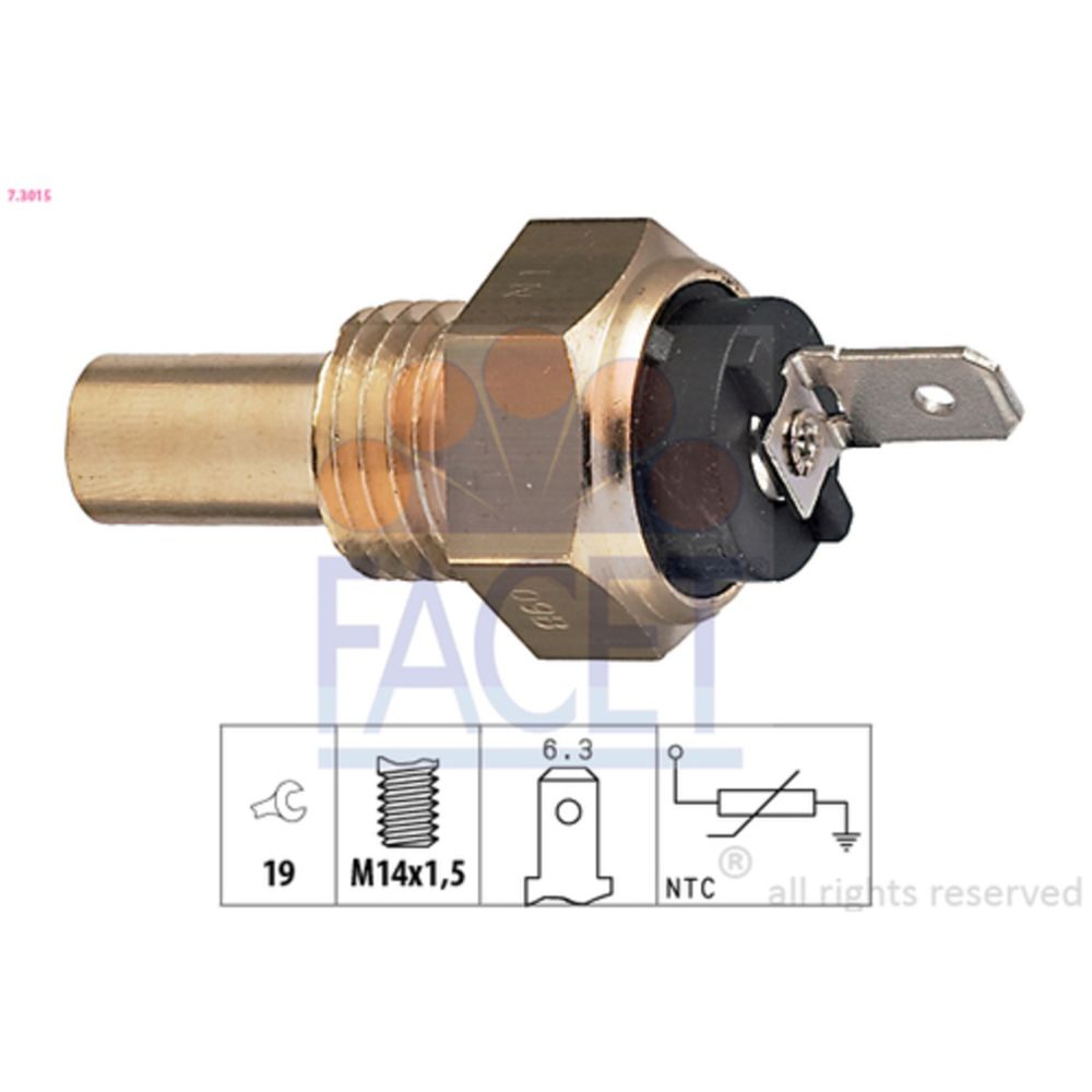 Jäähdytysnesteen lämpötilatunnistin 37-3015