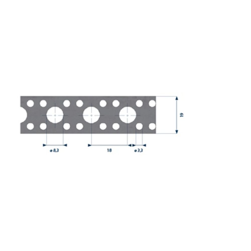 Hålband förzinkat 19 mm 25 m ø 8,3 mm