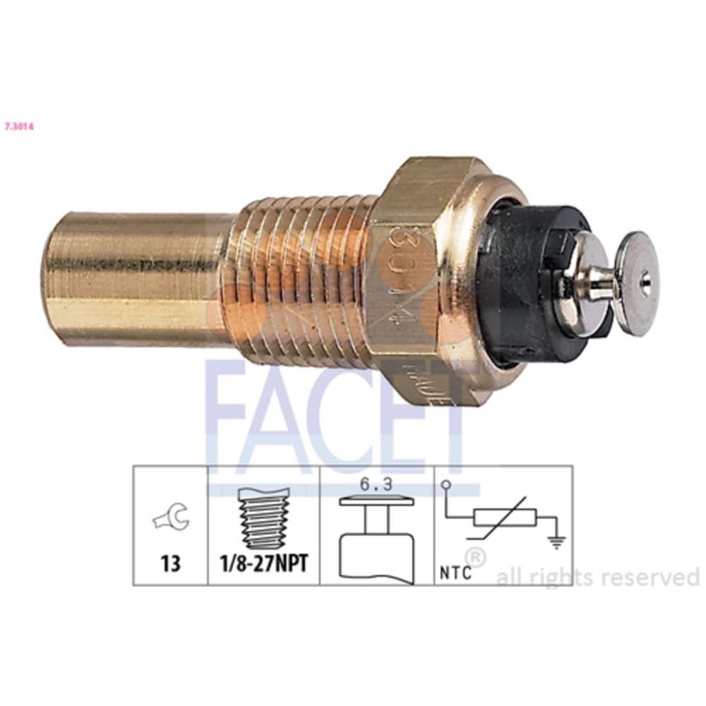 Jäähdytysnesteen lämpötilatunnistin 37-3014