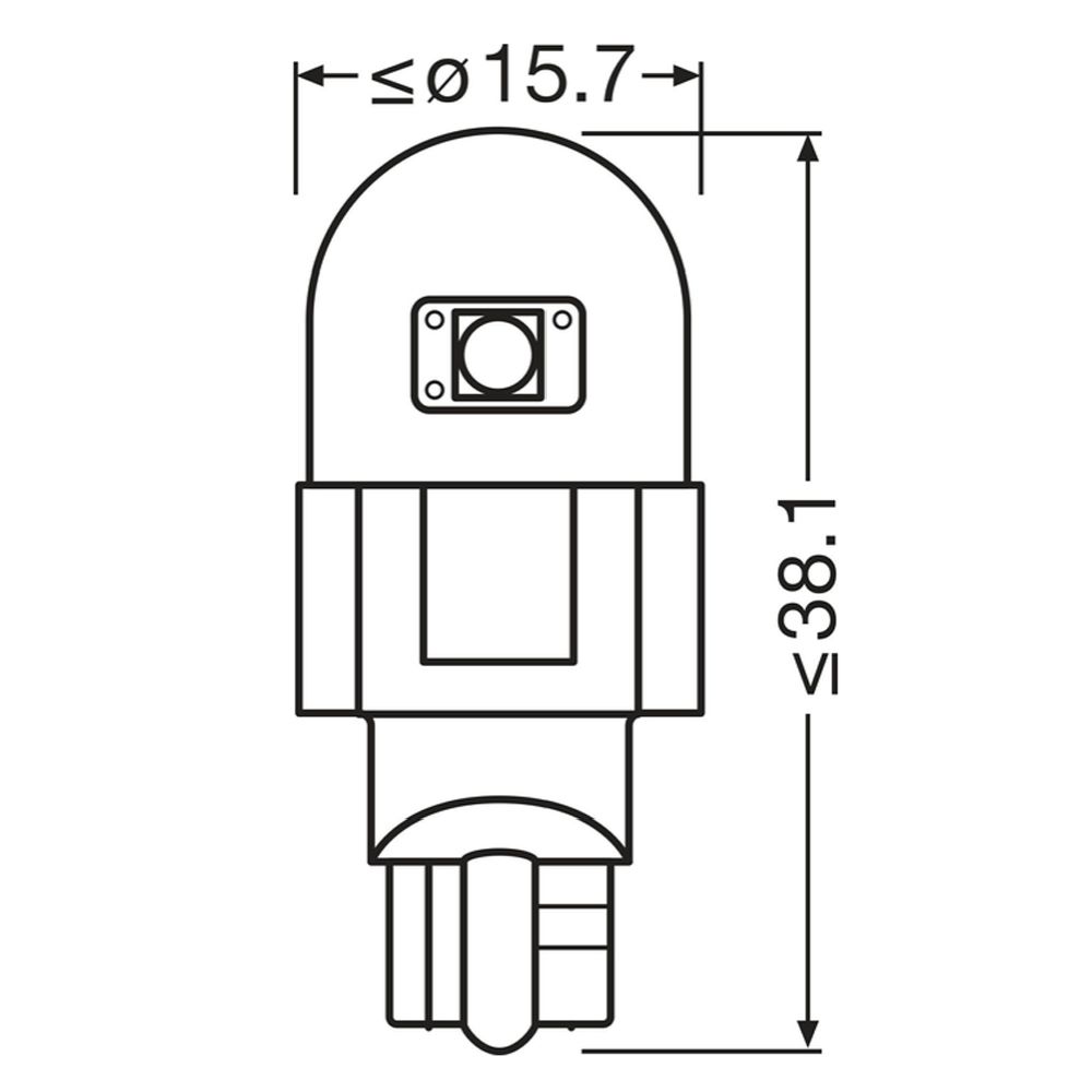 Osram W16W LED-polttimopari, valkoinen