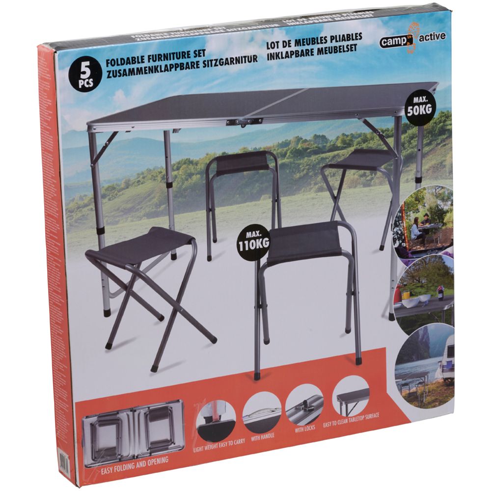 Camp Active picknickset hopfällbar 120 x 60 cm