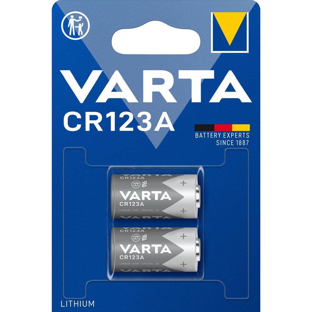 VARTA CR123A specialbatteri, 2 st.