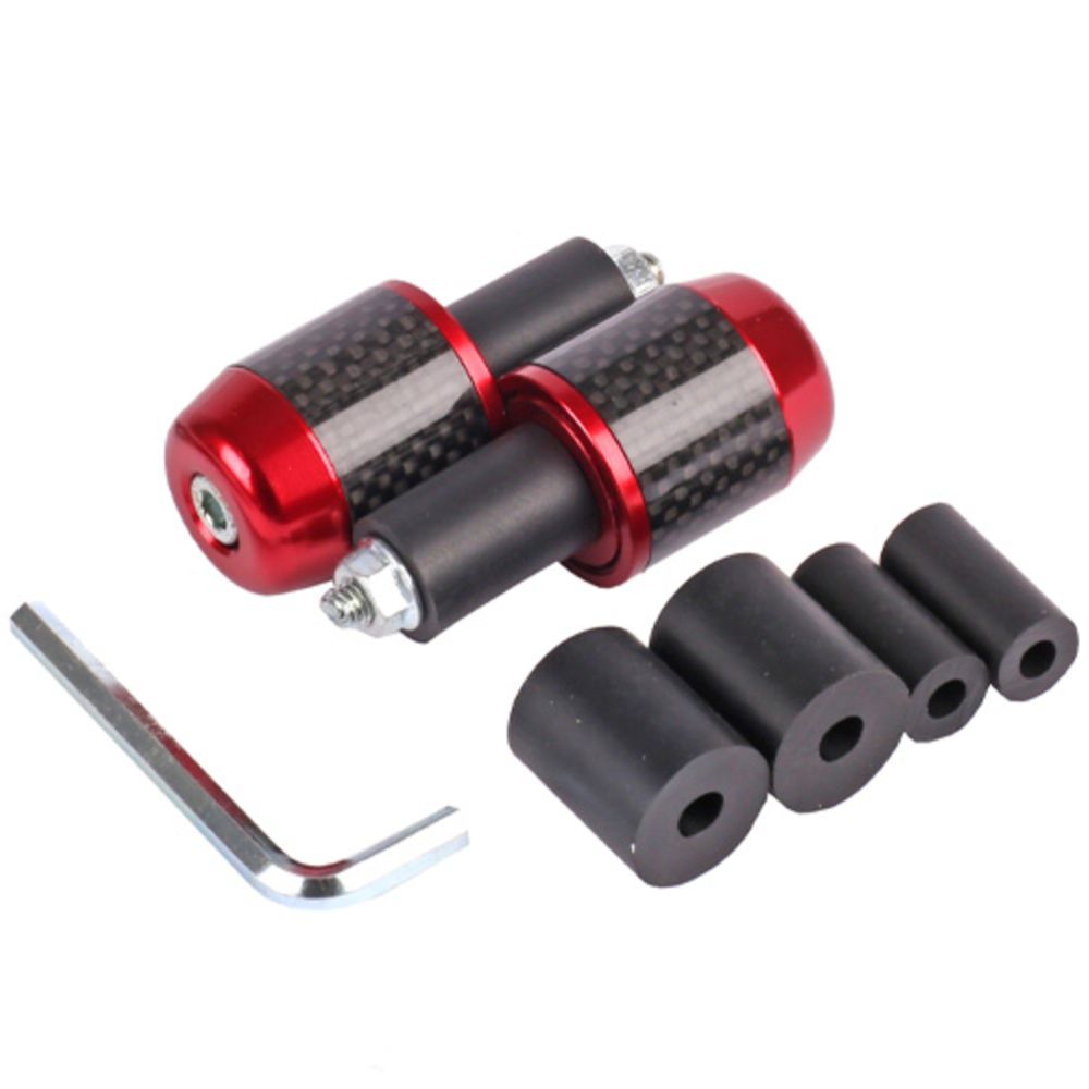 DZ Hardware styrändar aluminium/kolfiber röd