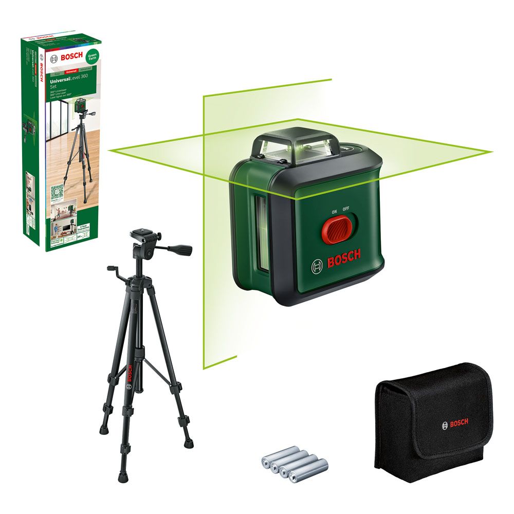 Bosch UniversalLevel 360 krysslaser med stativ TT150