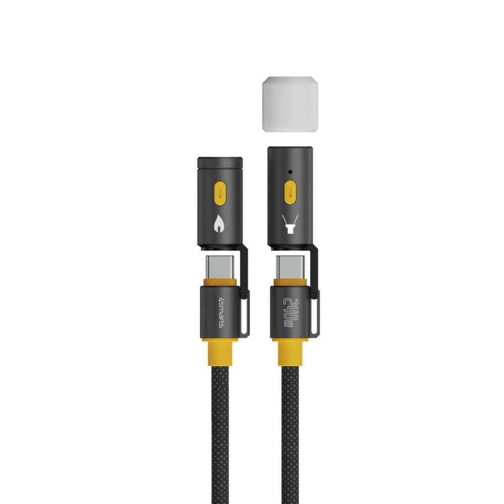 4Smarts Explorer 3 in 1 USB-C-kabel 240 W 1,5 m svart