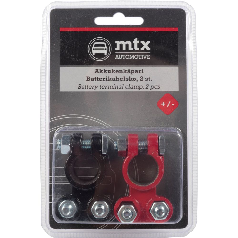 MTX Automotive batterisko STD +/- rörfäste 2 st.