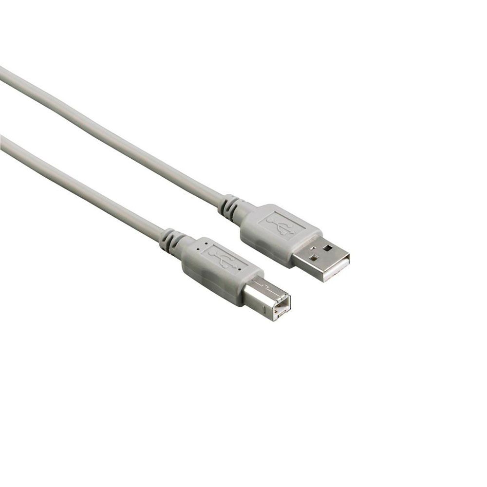 Hama USB-kabel, USB-A hane – USB-B hane, USB 2.0, 480 Mbit/s, 1,5 m
