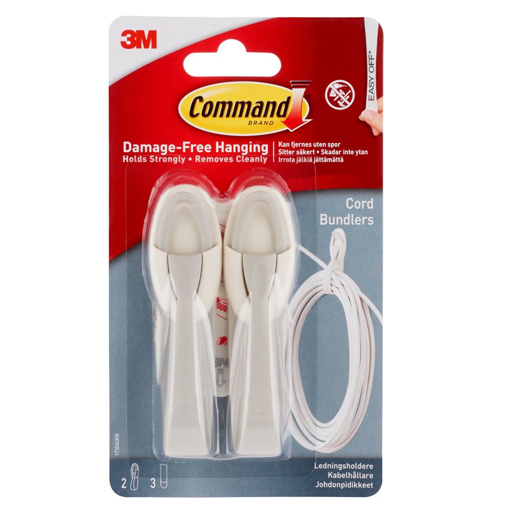 3M Command 17304 johdonpidike 2 kpl valkoinen