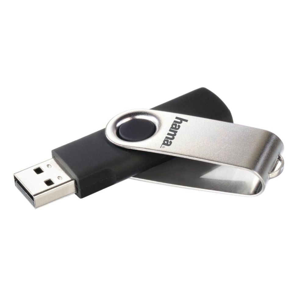 Hama Rotate USB-minne 16GB USB 2.0, 10 MB/s, svart/silver