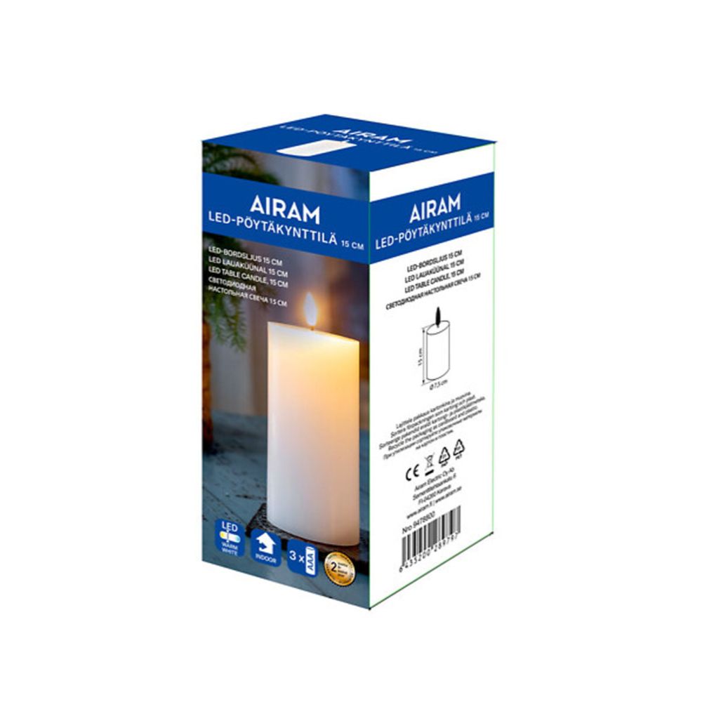 Airam taimeriga LED-lauaküünal, 15 cm
