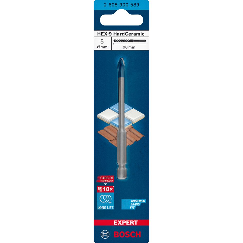 Bosch EXPERT HEX-9 HardCeramic poranterä 5 x 90 mm