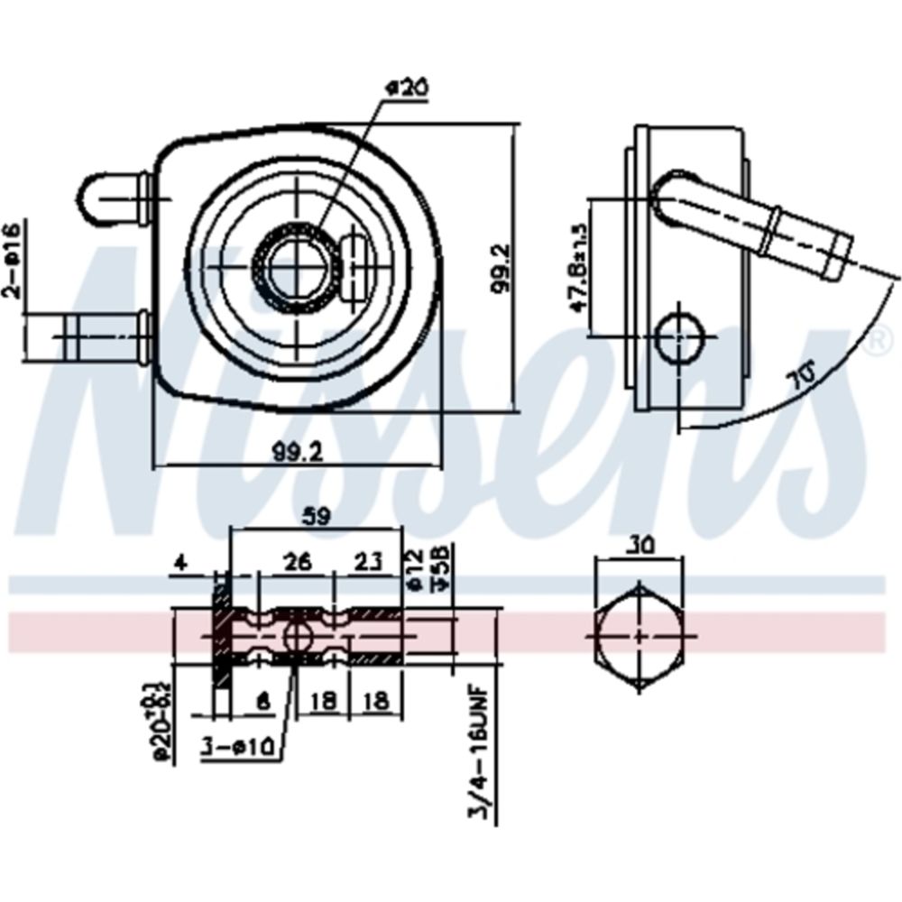 Oljekylare, automatisk transmission 30-04285