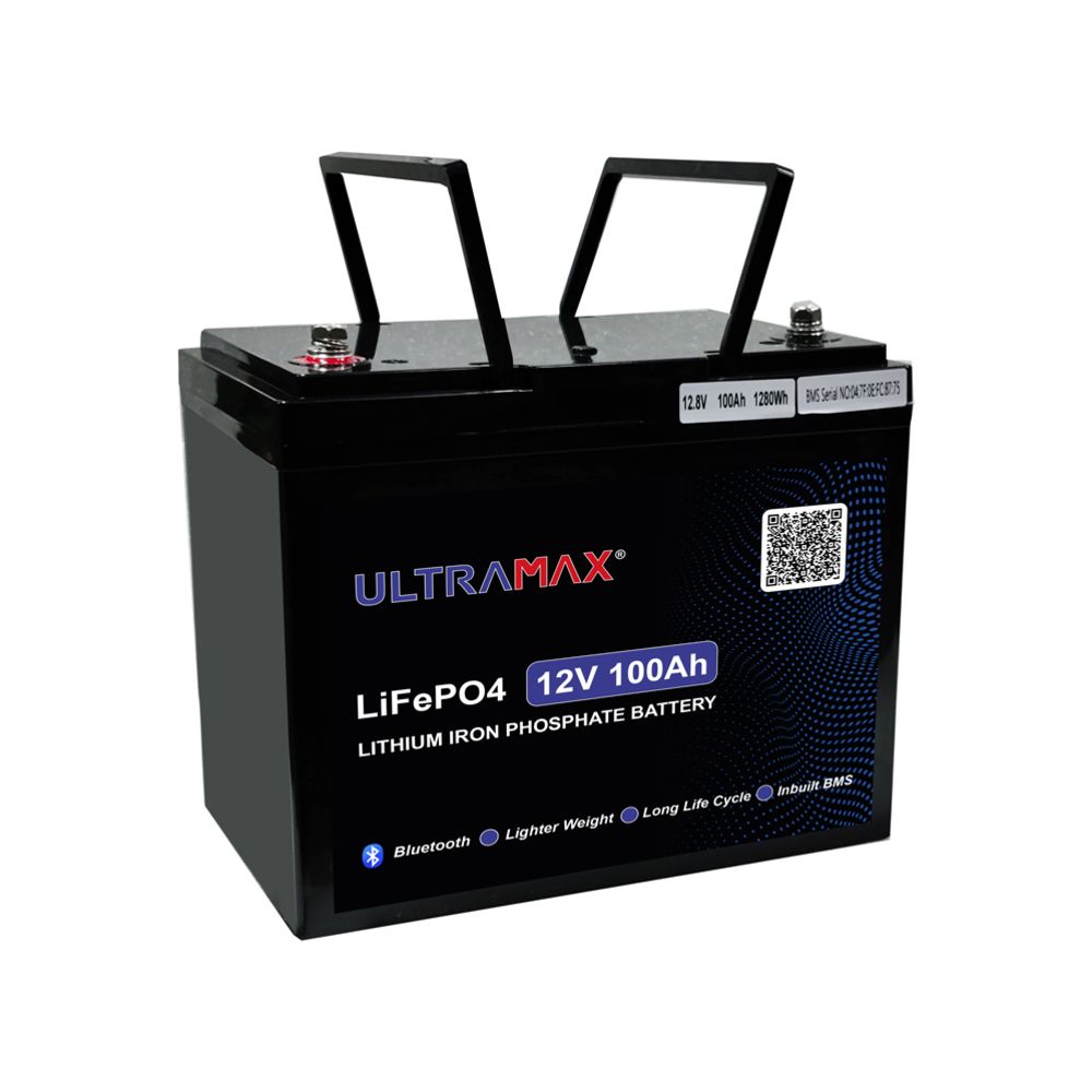 Ultramax LiFePO4 Batteri 12V 100Ah IP65