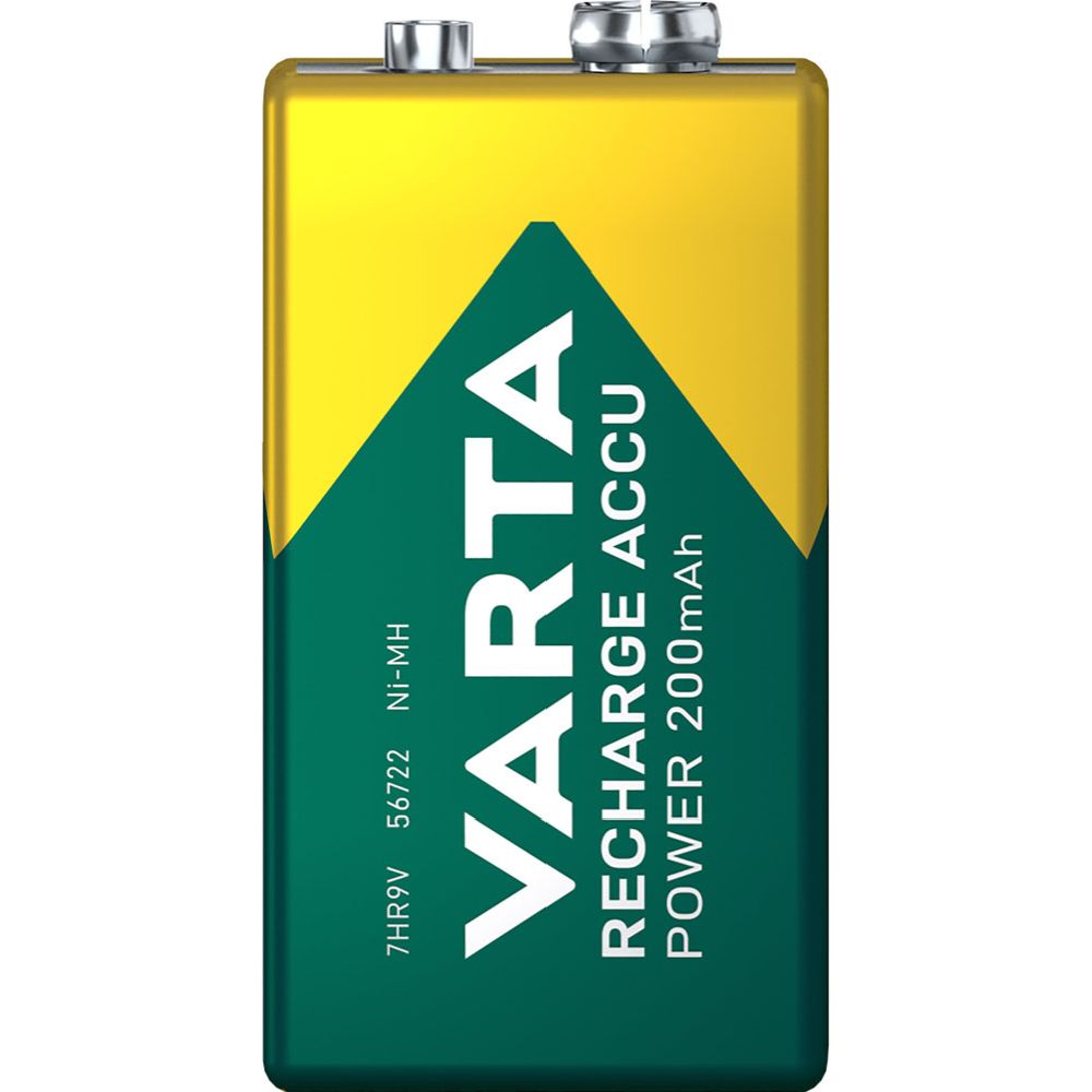 VARTA Recharge Accu Power 9V 200 mAh laddningsbara batterier, 1 st.
