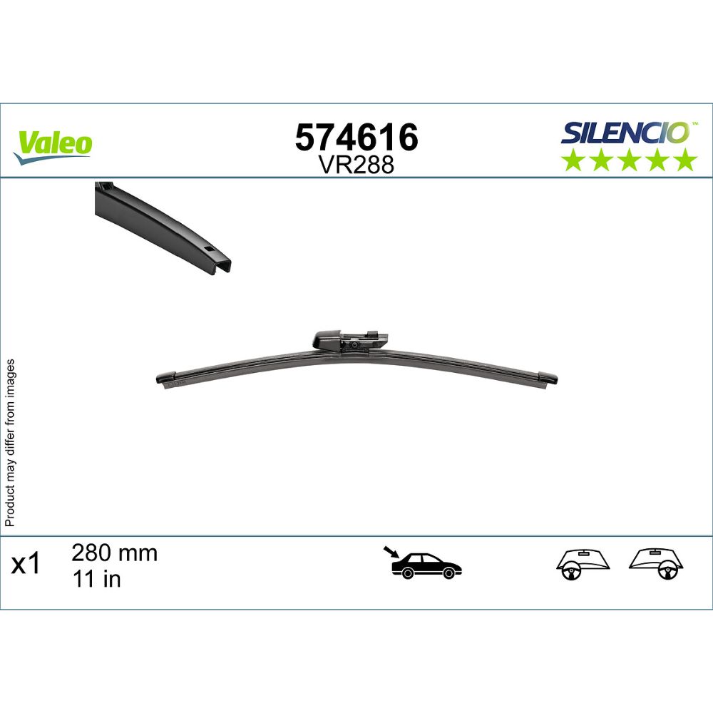 Valeo Silencio VR288 takapyyhkijänsulka 28 cm