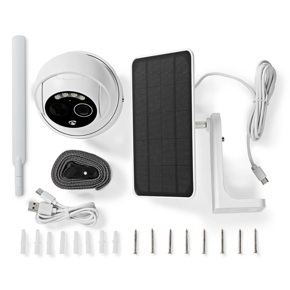 Nedis SmartLife 4G övervakningskamera utomhus vridbar Full HD 1080p