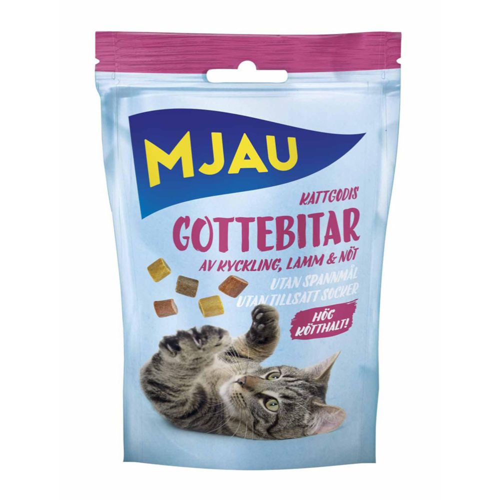 Mjau treat gottebitar mix 30 g