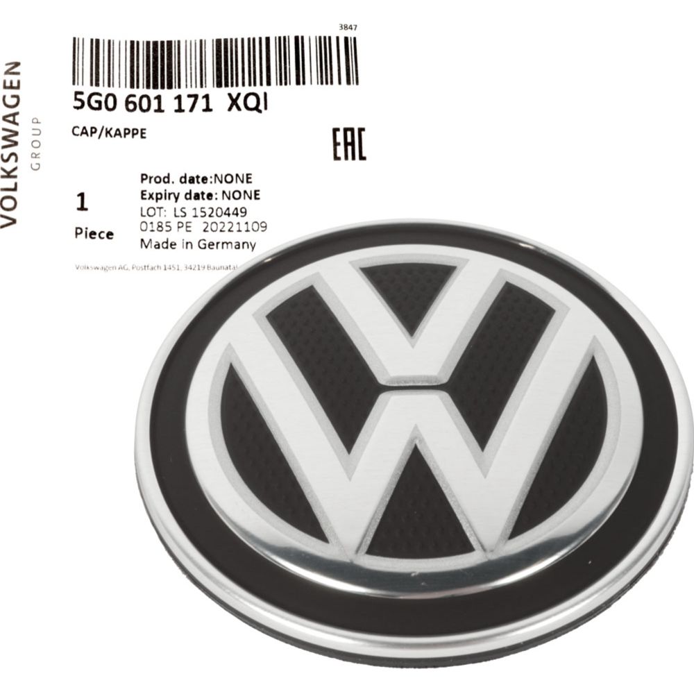 Centrumkåpa VW 65 mm krom/svart original