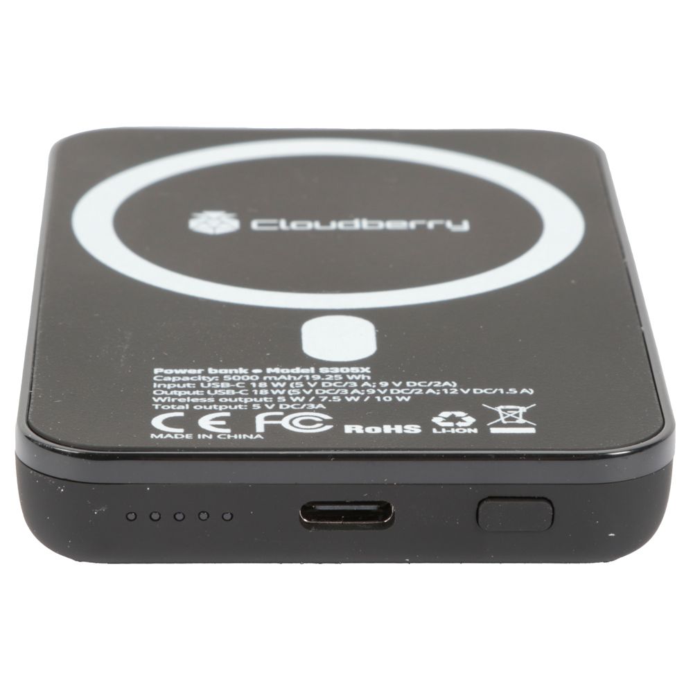 Cloudberry powerbank magnetisk trådlös 5000 mAh