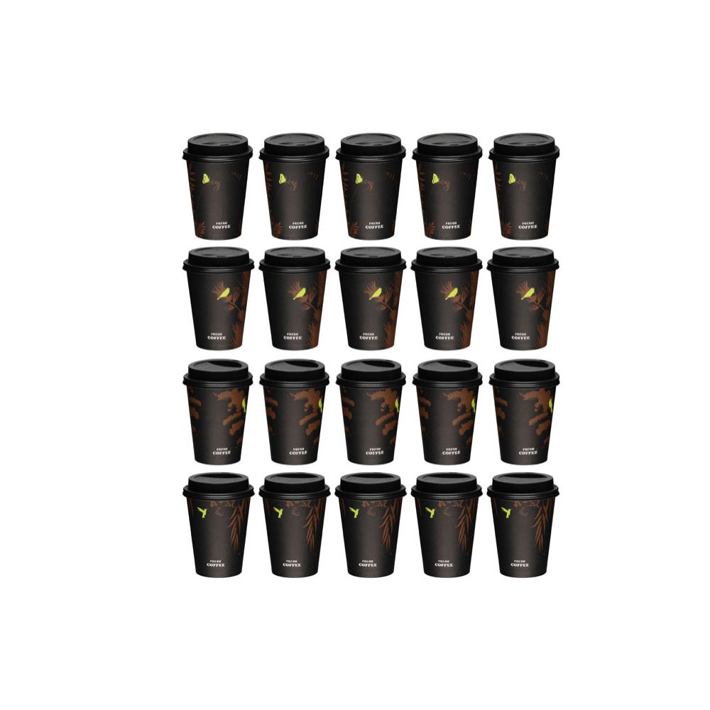 Saana Take Away muggar med lock 20 st., 350 ml