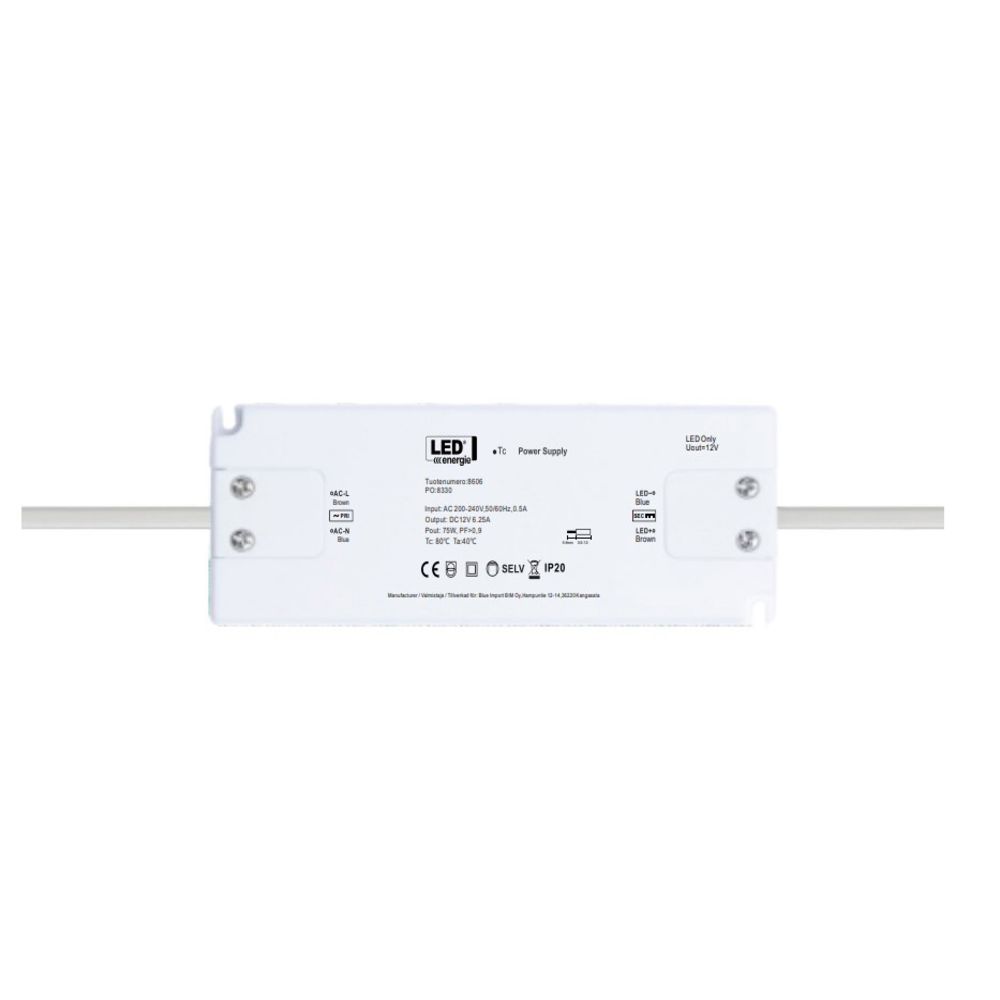 Led Energie drivdon 12 V 75 W IP20