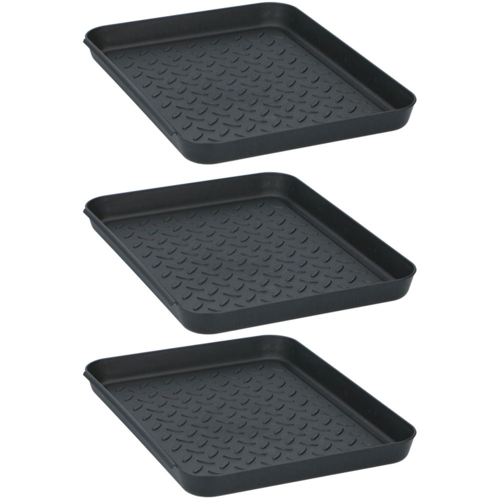 Skobricka 3-pack 35 x 27,5 x 3 cm, svart