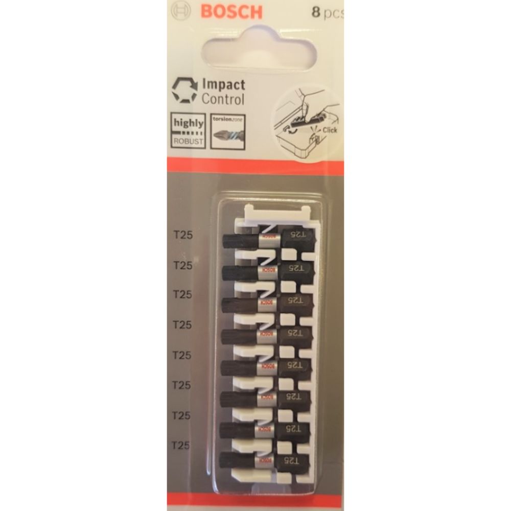 Bosch Impact ruuvauskärki iskevään koneeseen T25 25 mm 8 kpl