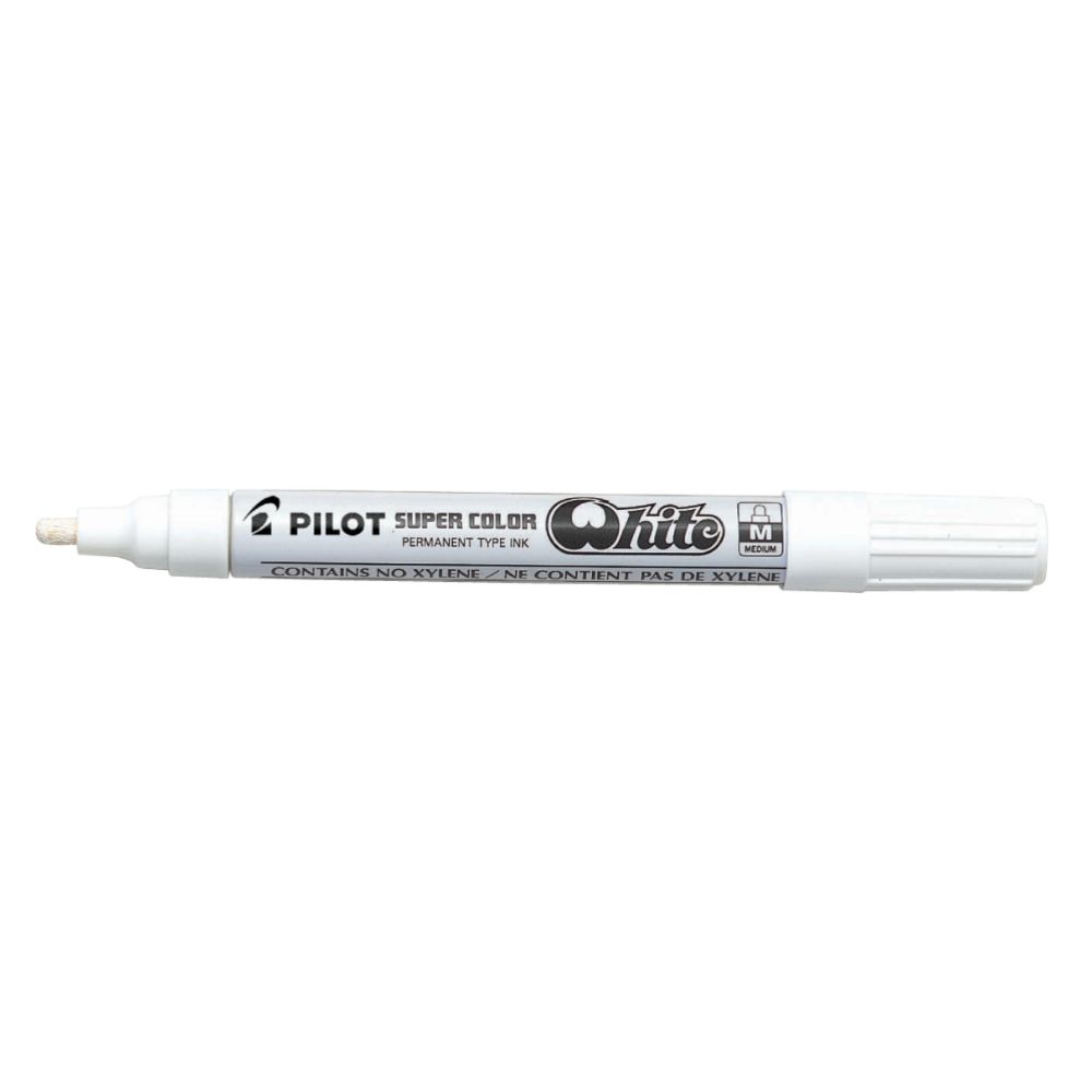 Pilot merkintäkynä Super Color medium valkoinen "rengastussi"