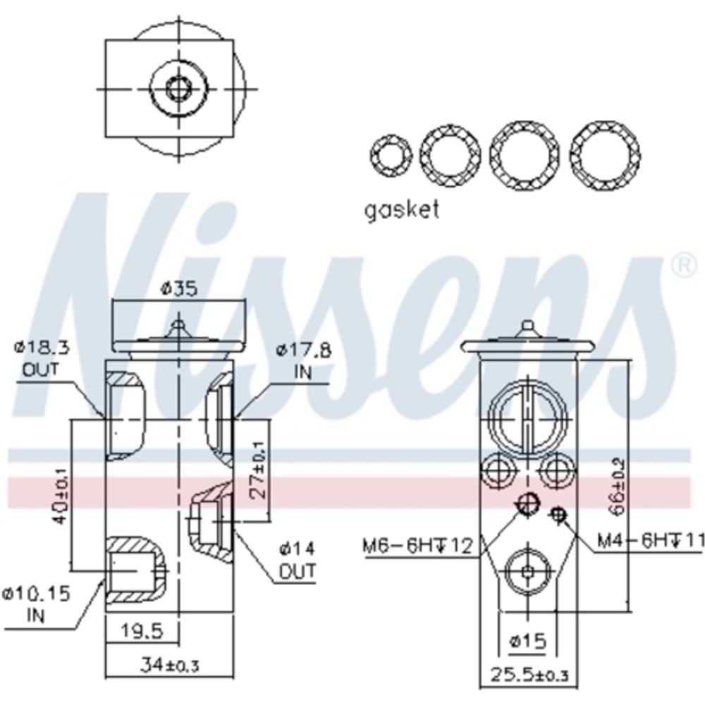 Ilmastointilaitteen paisuntaventtiili 12-00347