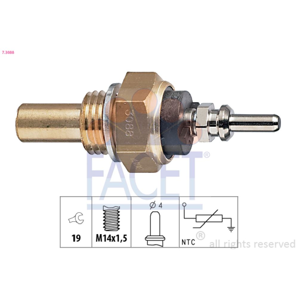 Sensor, kylvätsketemperatur 37-3088