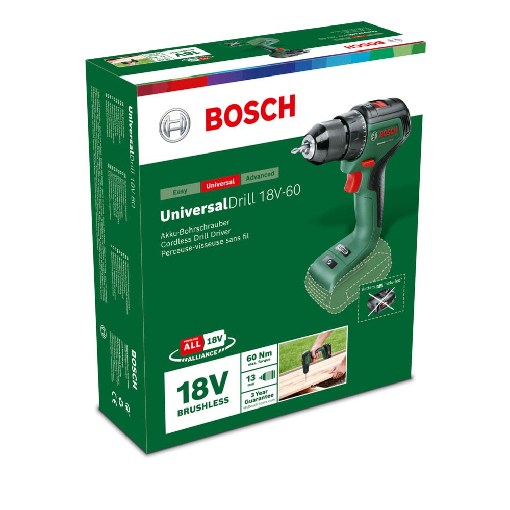 Bosch UniversalDrill 18V akkuporakone Solo runko