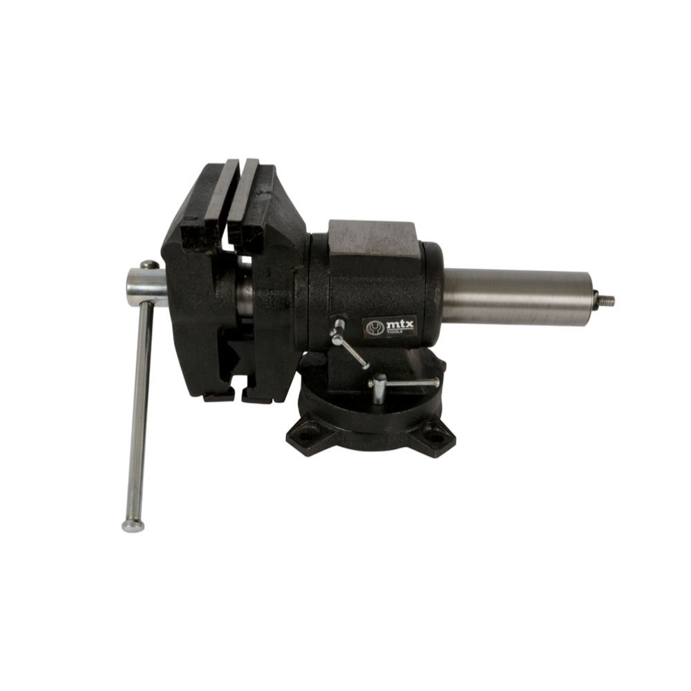 MTX Tools kääntyvä ruuvipenkki putkipuristimella ja alasimella 150 mm
