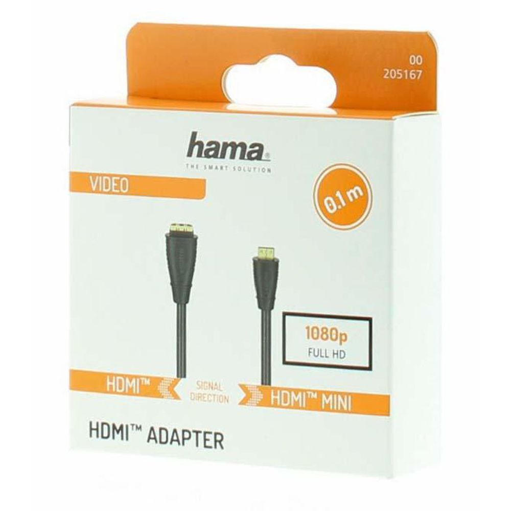Hama HDMI-adapter, HDMI emane - HDMI mini isane, Full HD, 0,1 m
