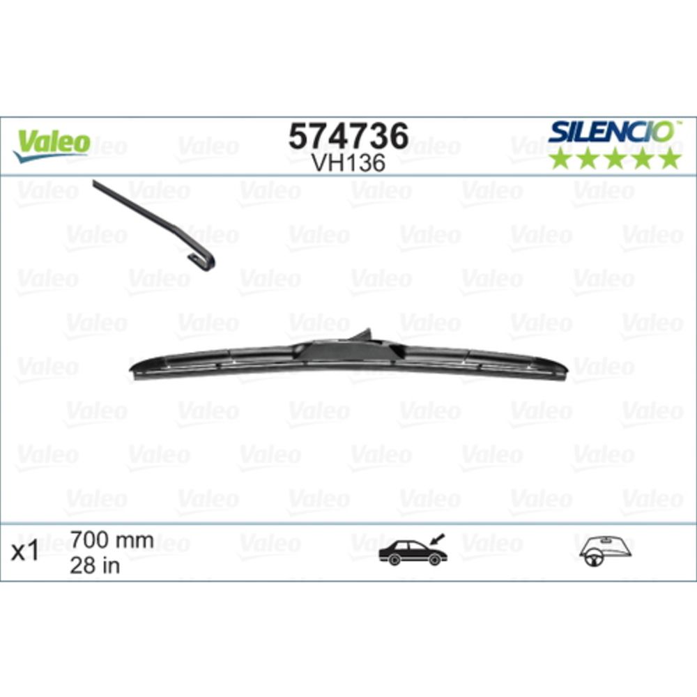 Valeo Silencio VM136/VH136 pyyhkijänsulka 70 cm